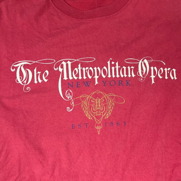 Vintage Oversized Graphic Tee NYC MET Opera T-Shirt Eclectic Top Made In The USA - Picture 7 of 8